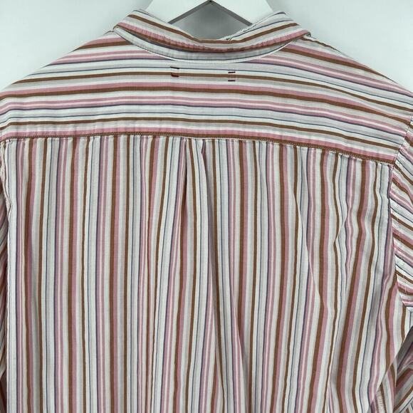 XIRENA Beau Striped Multicolor 100% Cotton Button Down Shirt Women’s Size Small - Picture 7 of 10